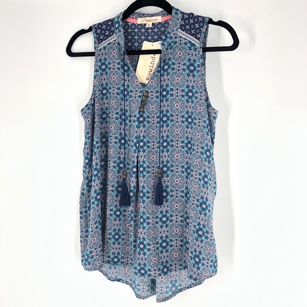 Rewind Boho Style Floral Flowy Top